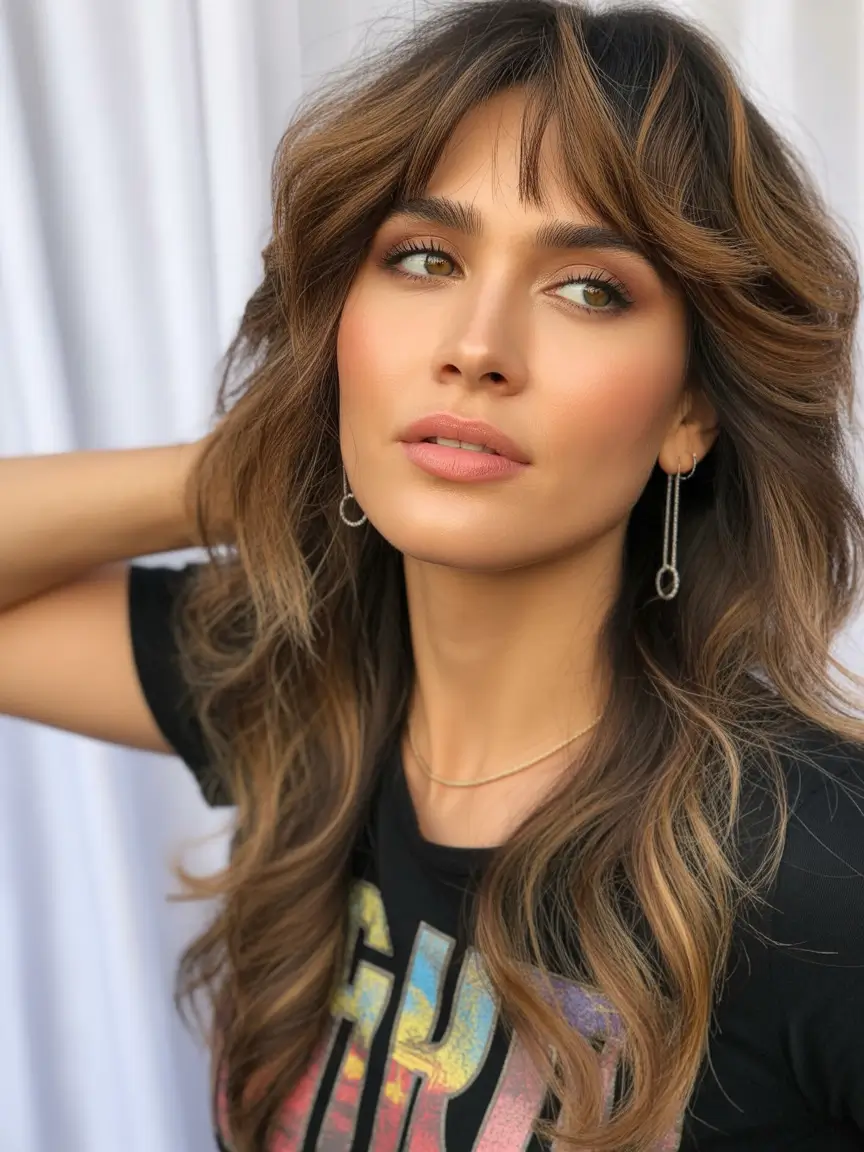 Best hair color for warm skin tone 2026 Warm Layered Brunette