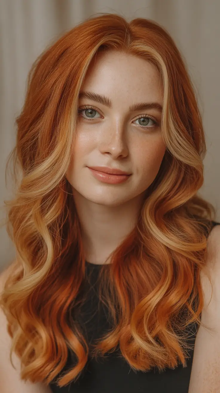 Best hair color for warm skin tone 2026 Ginger Blonde Fusion