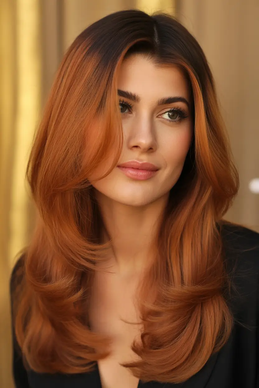 Best hair color for warm skin tone 2026 Copper Orange Panels