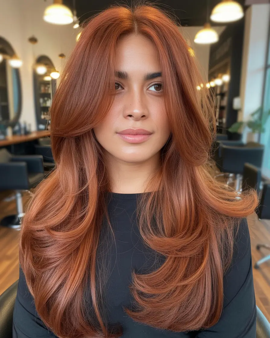 Best hair color for warm skin tone 2026 Warm Copper Layers