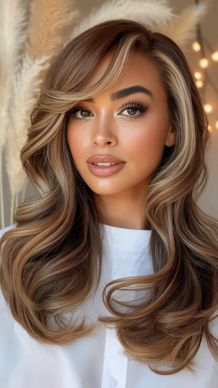 Best hair color for warm skin tone 2026 Soft Caramel Highlights