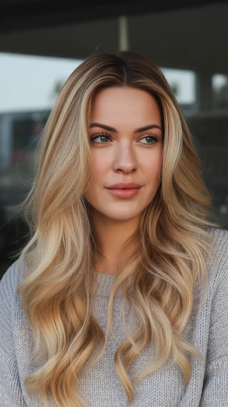 Best hair color for warm skin tone 2026 Buttery Blonde Layers