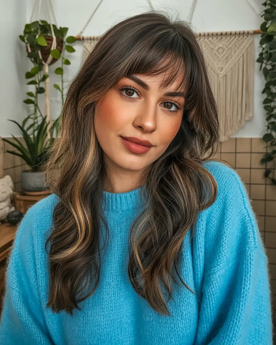 Best hair color for warm skin tone 2026 Warm Brunette with Balayage