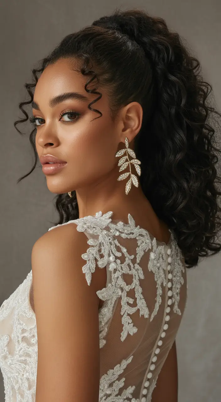 Best half-up hairstyles 2026 Romantic Volume With Defined Curls