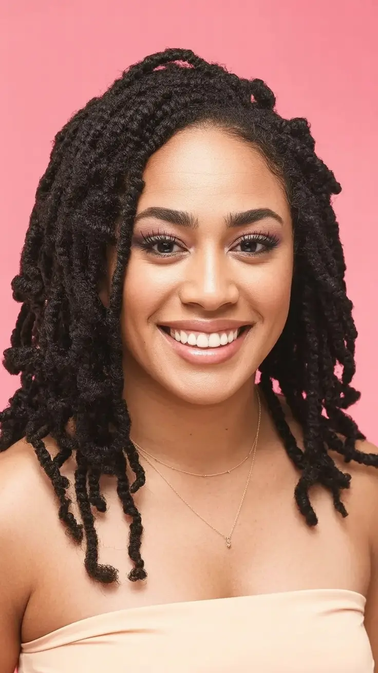 Best locs hairstyles 2026 Twist-Out Inspired Short Soft Locs With Gentle Volume