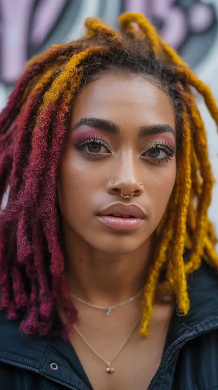 Best locs hairstyles 2026 Sunset Melt Locs With Fiery Ombre