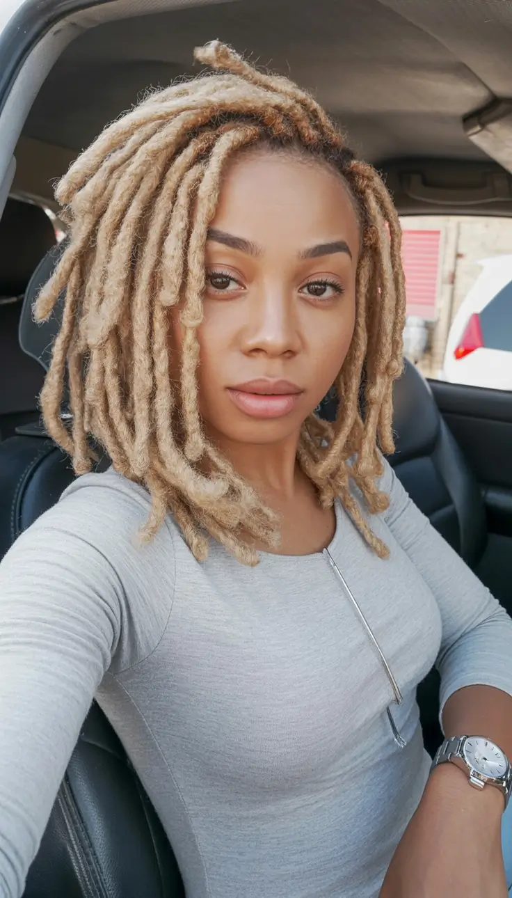 Best locs hairstyles 2026 Warm Wheat Blonde Soft Locs With Loose Bob Shape