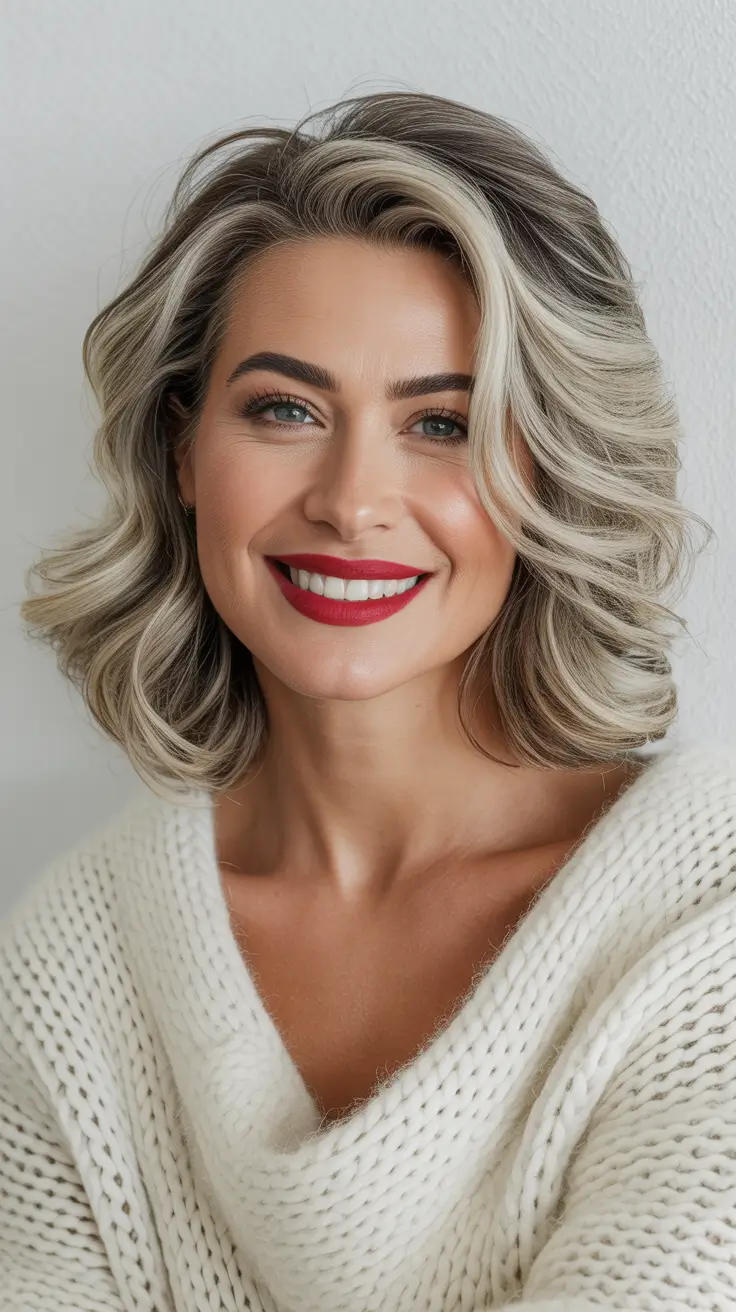 Best medium length hairstyles 2026 – Voluminous Wavy Lob