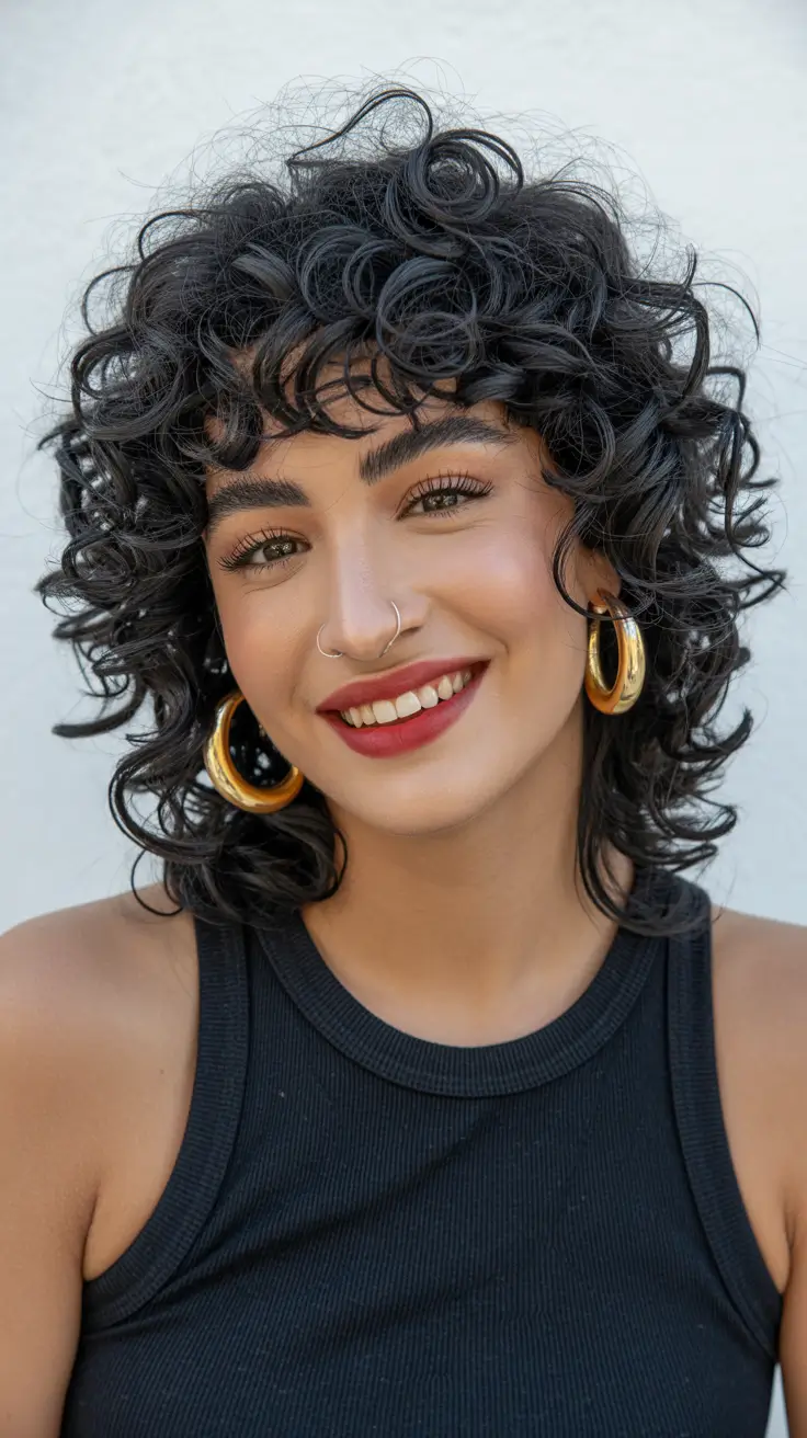 Best medium length hairstyles 2026 – Modern Curly Shag