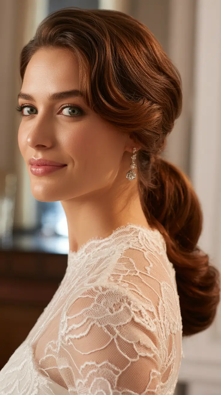 Best ponytail hairstyles 2026 Romantic Low Ribboned Volume