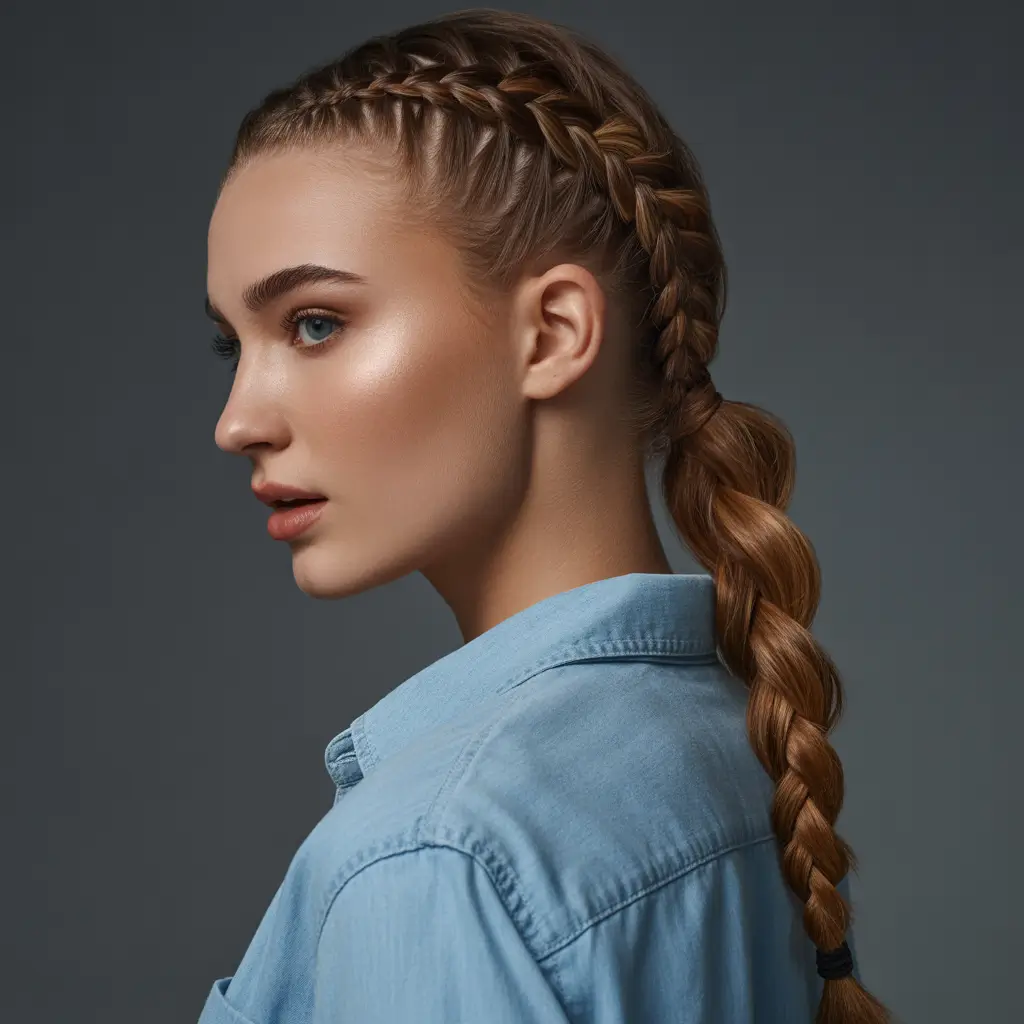Best ponytail hairstyles 2026 Double Dutch Braids Into Ponytail