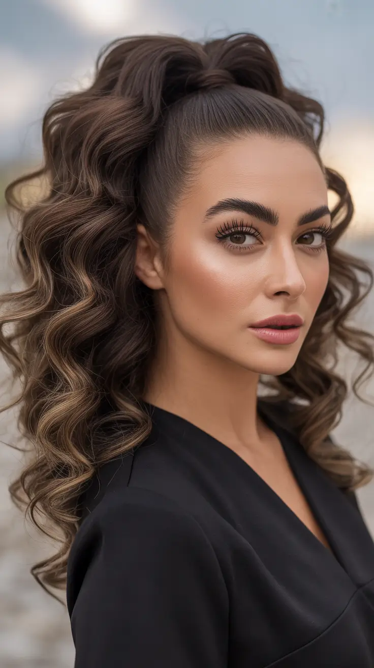Best ponytail hairstyles 2026 Voluminous Curly High Pony