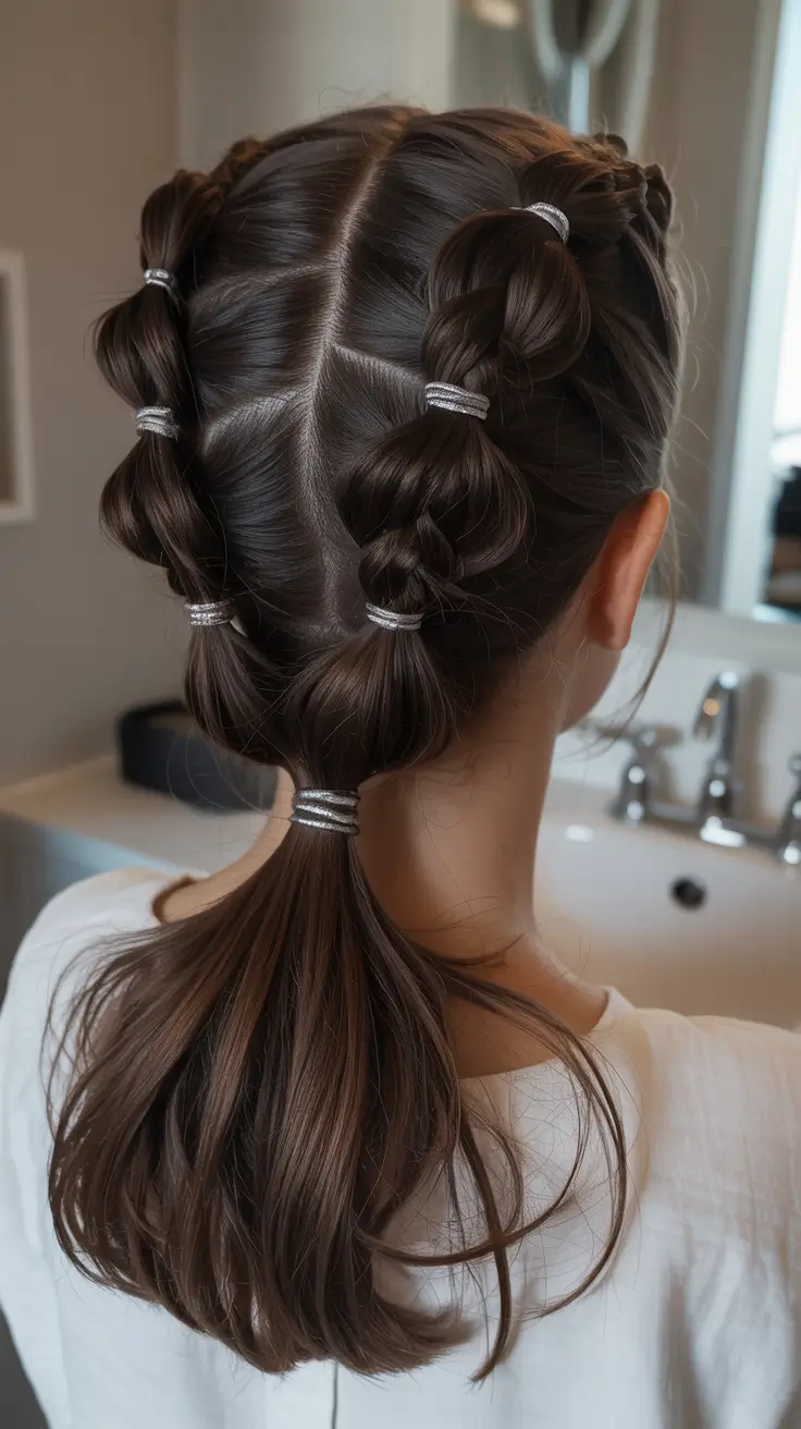 Best quick hairstyles 2026 Structured Bubble Braids With Polished Finish