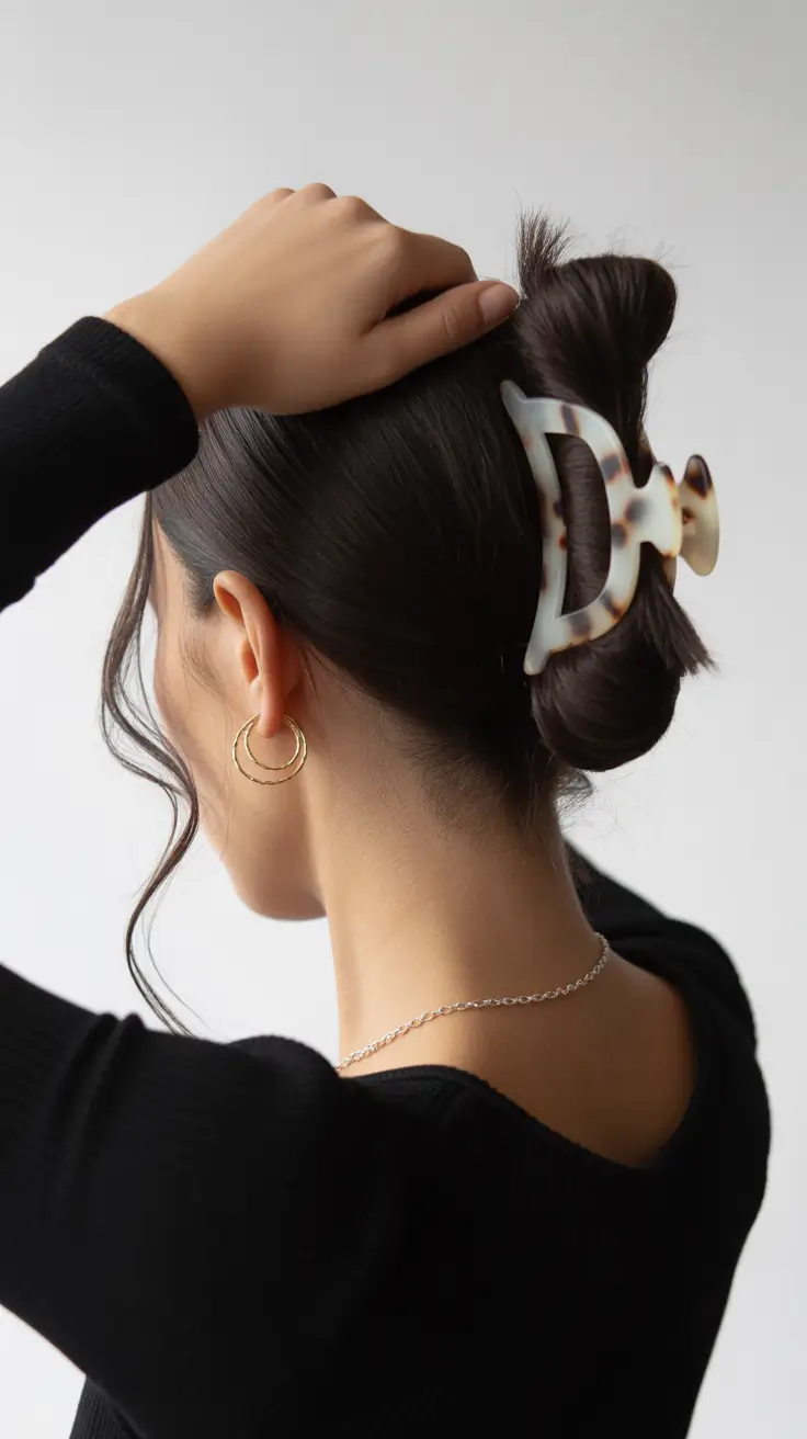 Best quick hairstyles 2026 Classic Claw-Clip Twist With Loose Tendrils