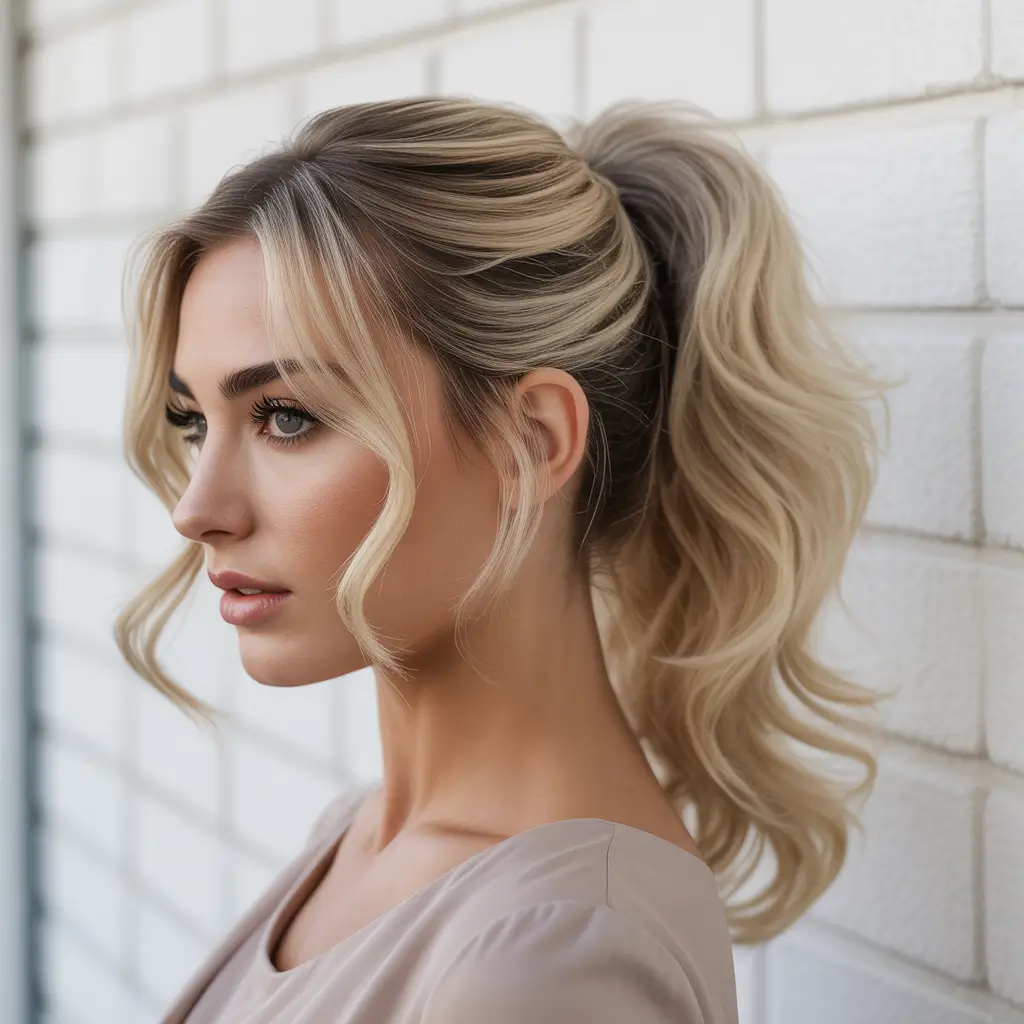 Best quick hairstyles 2026 Blonde High Ponytail With Soft Waves