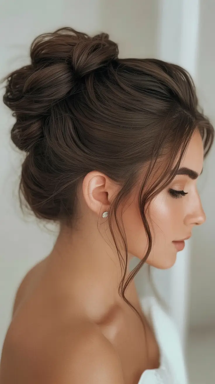 Best quick hairstyles 2026 Elegant Volume Bun With Soft Layers