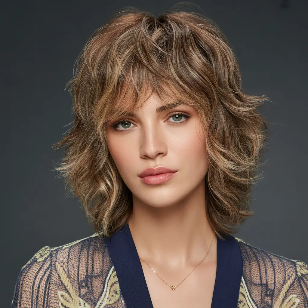 Best shag hairstyles 2026 Modern Mid Length Shag With Lived In Texture
