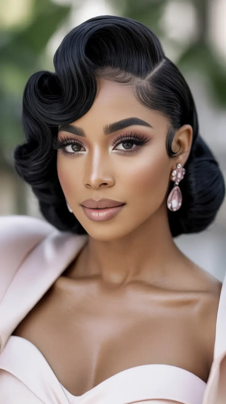 Best wedding hairstyles 2026 Elegant Retro Roll With Modern Bridal Radiance