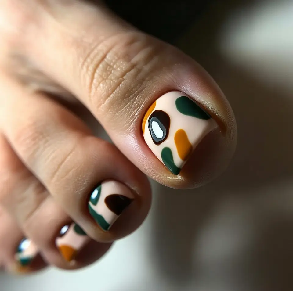 Bright toe nail colors 2026 Abstract Neutral