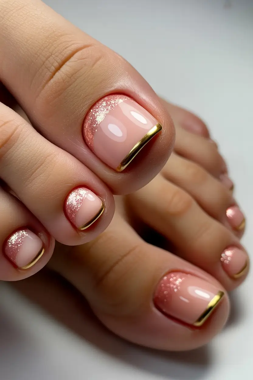 Bright toe nail colors 2026 Blush French Tip