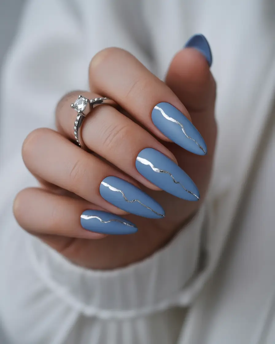 Blue nail designs Sky