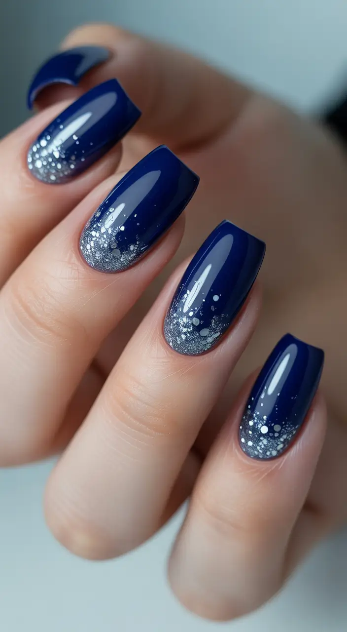 Blue nail designs Midnight