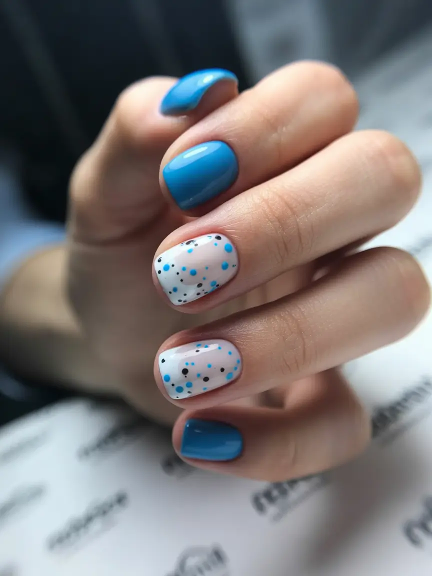 Blue nail designs Bright