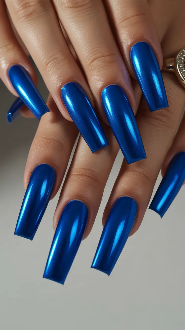 Blue nail designs Cobalt