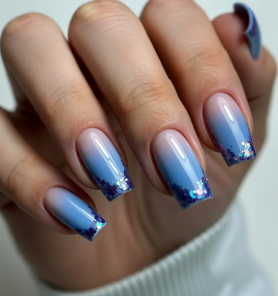 Blue nail designs Sky