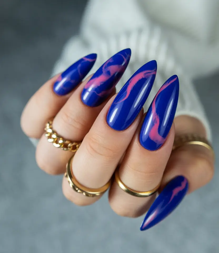 Blue nail designs Royal
