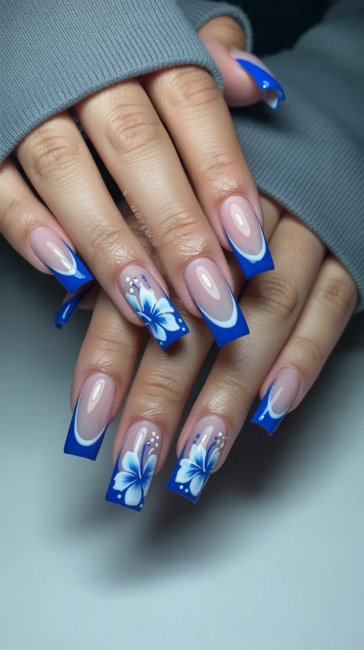 Blue nail designs Sky