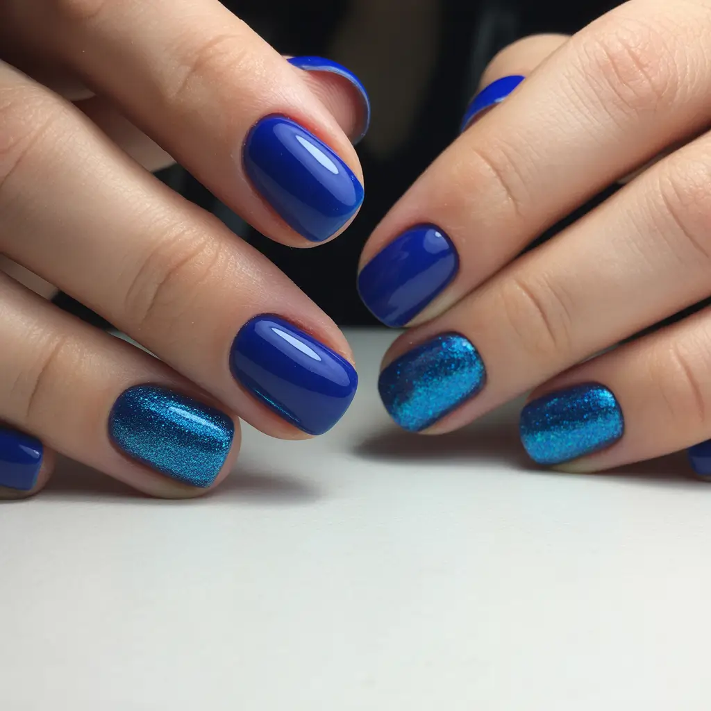 Blue nail designs Light