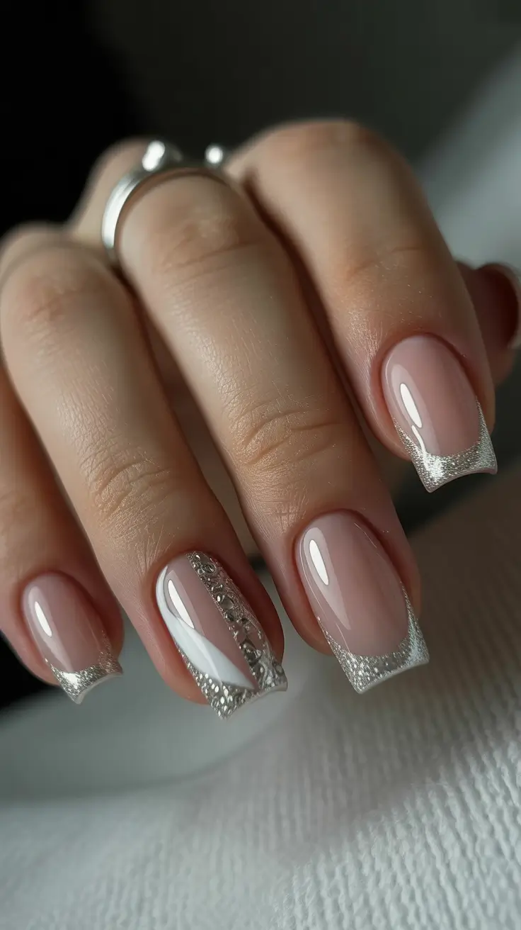 Classic French nails 2026 Silver