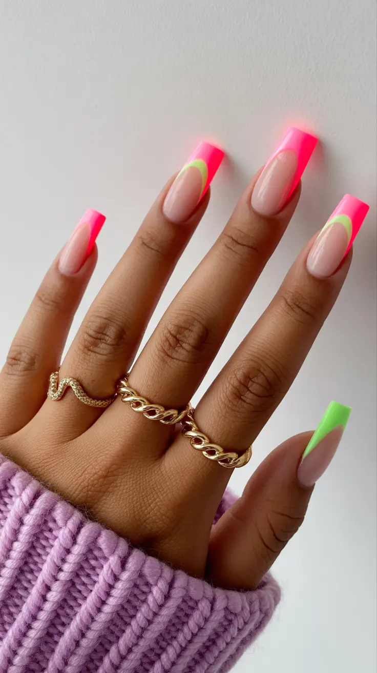 Classic French nails 2026 Double Pink