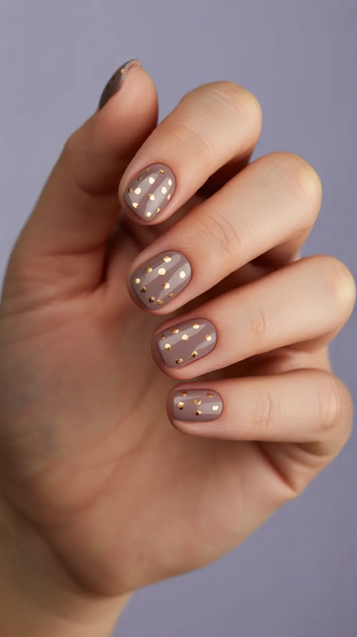 Classy elegant nails 2026 Nude gold French