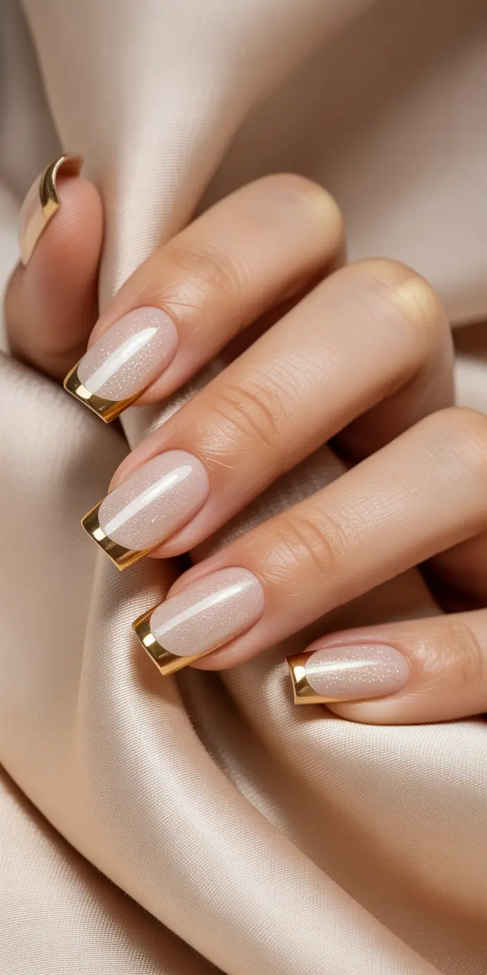 Classy elegant nails 2026 Pink gold