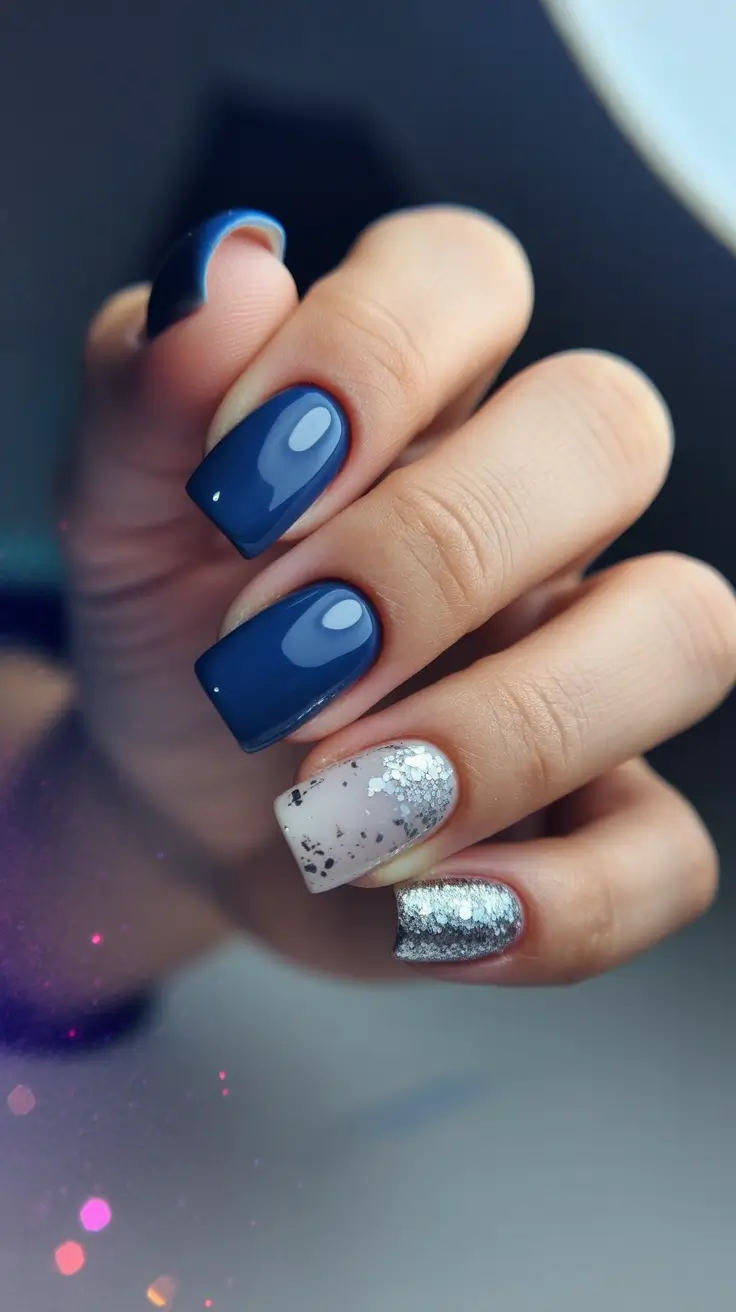 coffin-nails-inspiration-2026-Navy-Silver-Mixed-Texture