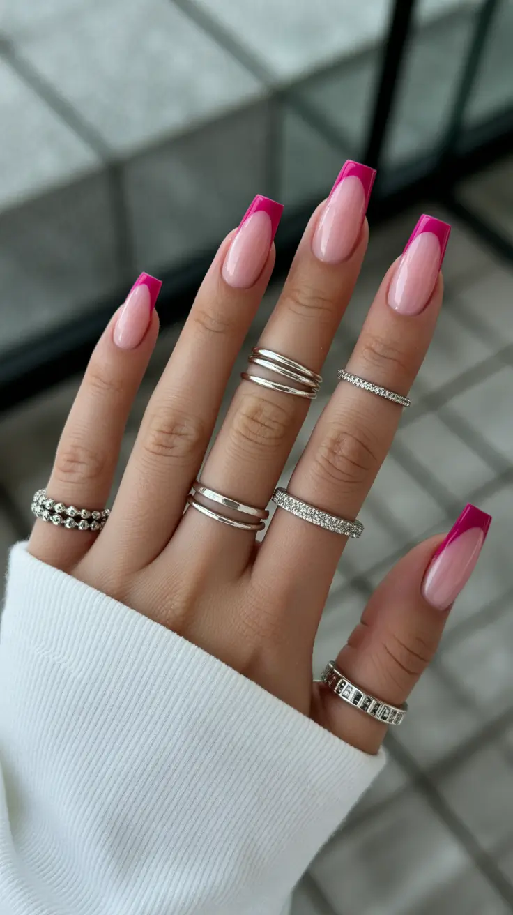coffin-nails-inspiration-2026-Fuchsia-French-Edge