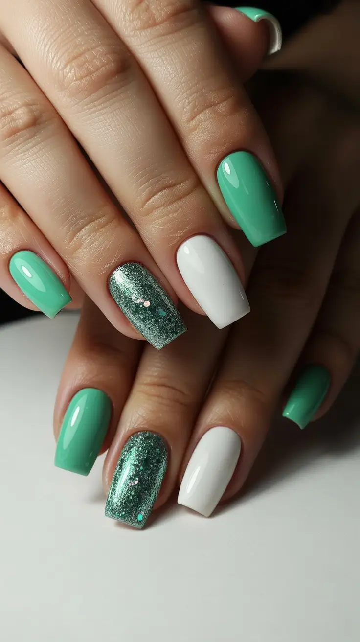coffin-nails-inspiration-2026-Mint-Green-Mix