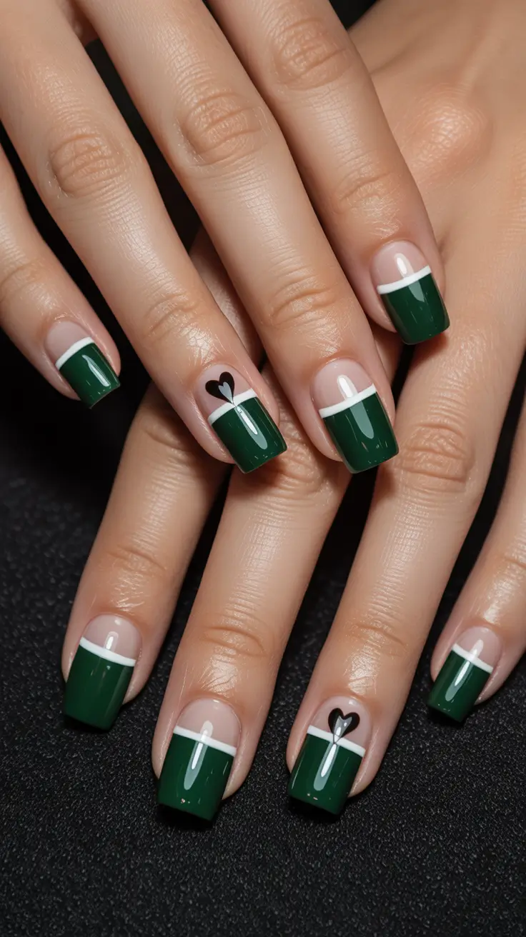 coffin-nails-inspiration-2026-Green-Colorblock-French