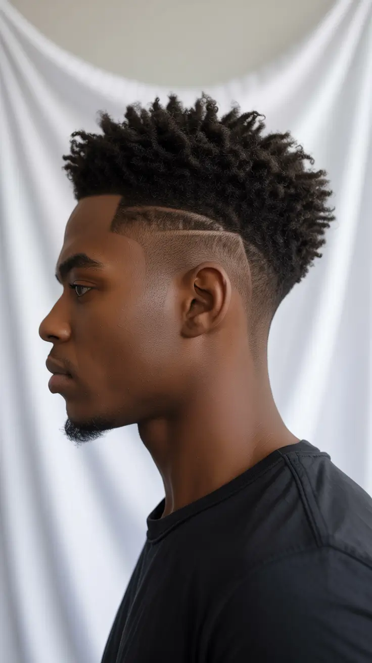 Cool haircuts for men 2026 - Angular High Fade With Creative Linework