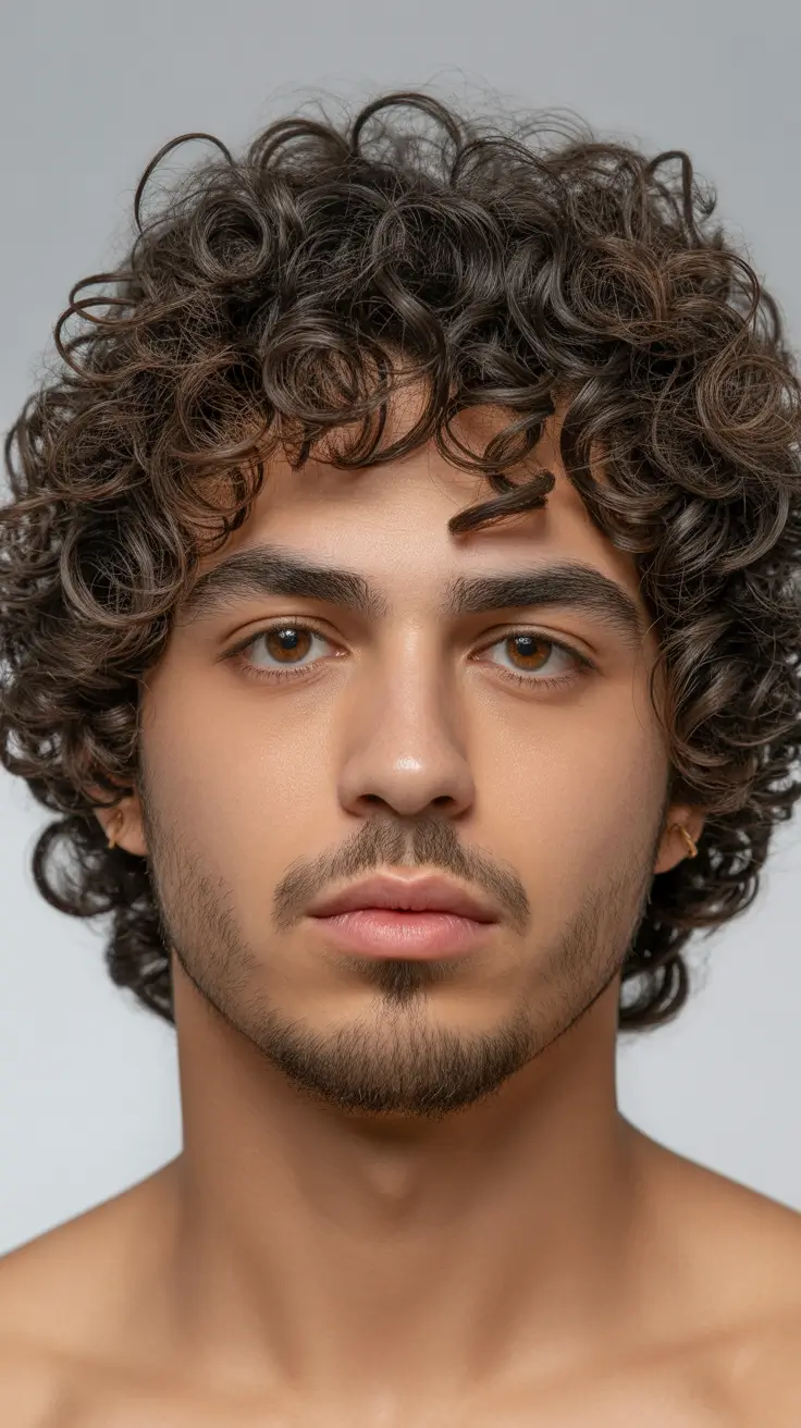 Cool haircuts for men 2026 - Soft Curly Fringe With Youthful Energy