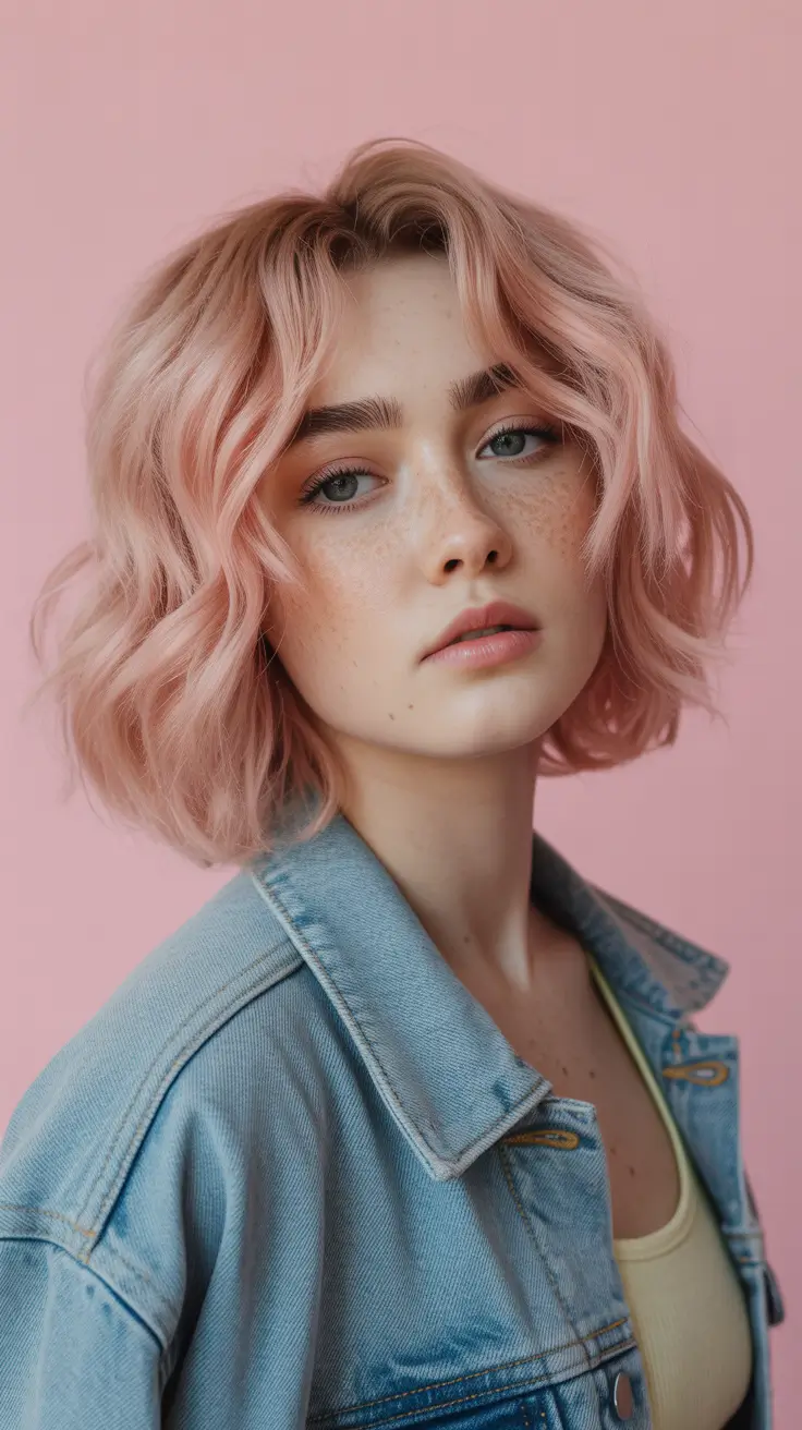 Cute choppy bob Haircuts 2026 Deep Chocolate Choppy Bob With Natural Waves