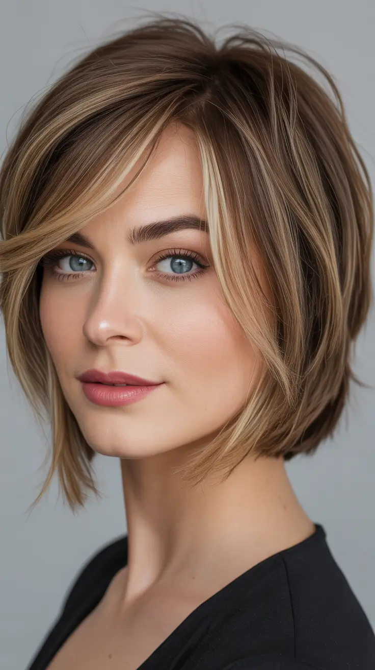 Cute short Haircuts 2026 Honey Blonde Bob With Face Framing Highlights