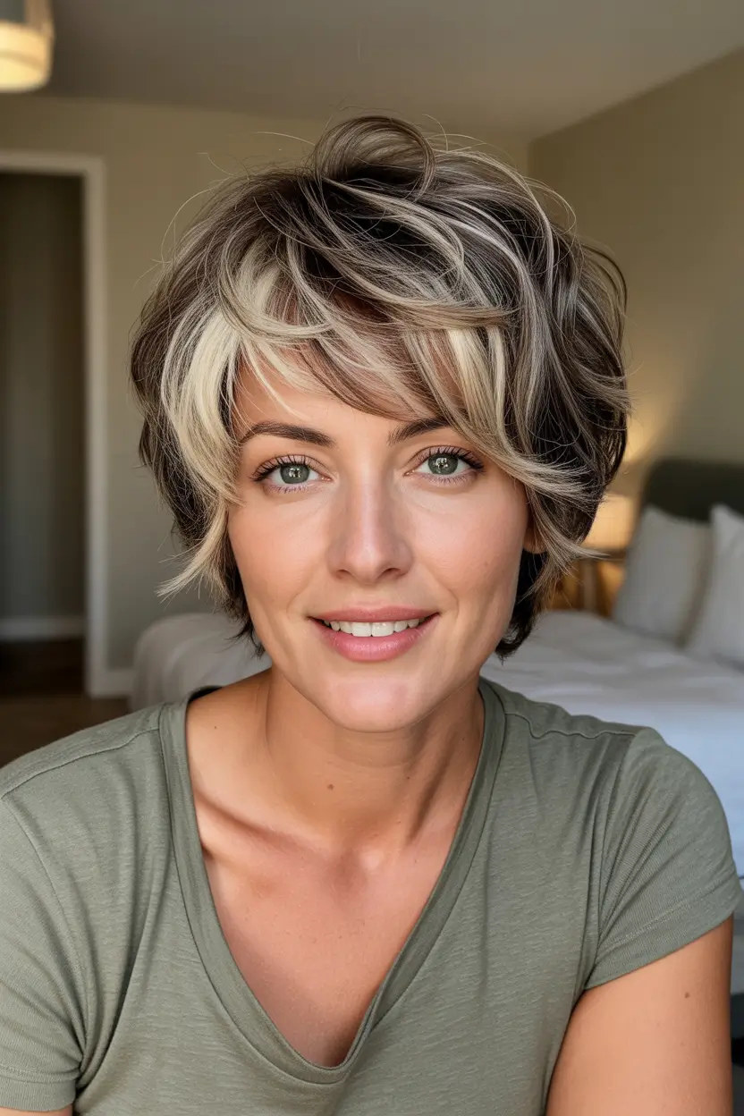 Cute short Haircuts 2026 Textured Pixie With Dimensional Highlights
