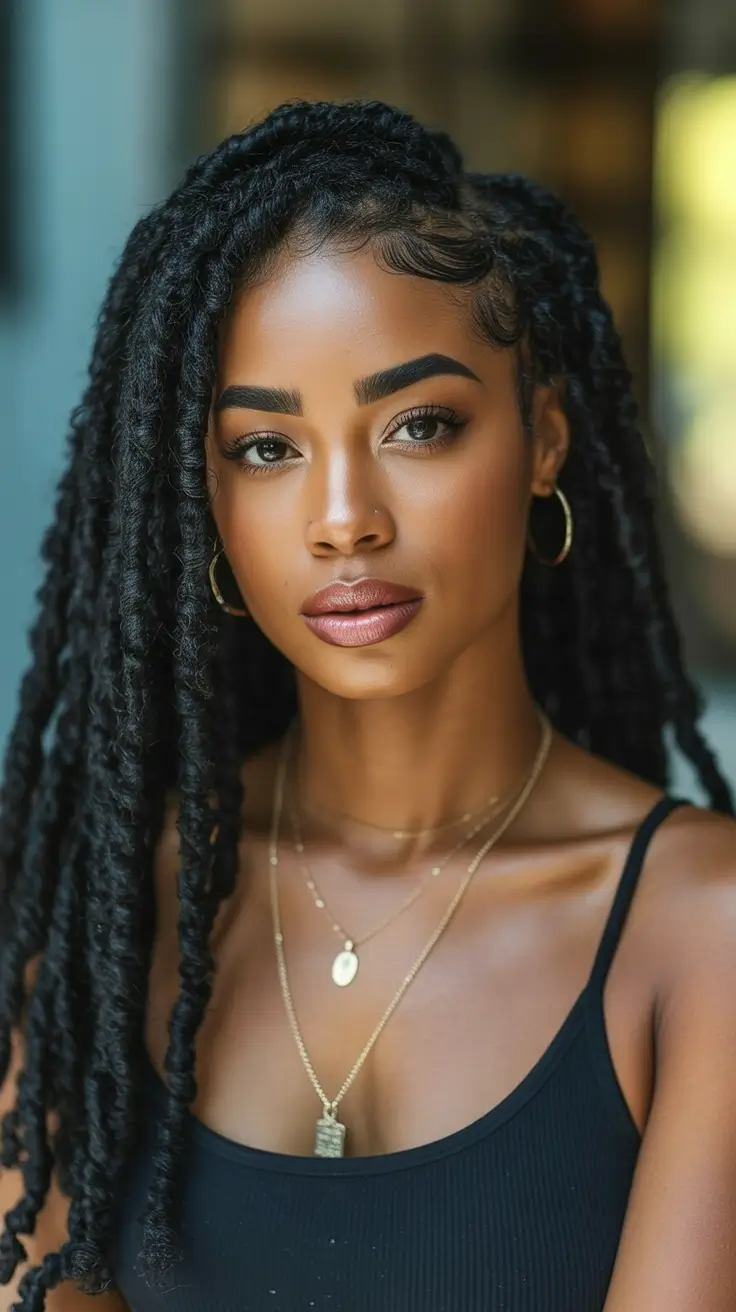 Elegant long hairstyles 2026 Long Faux Locs With Natural Volume