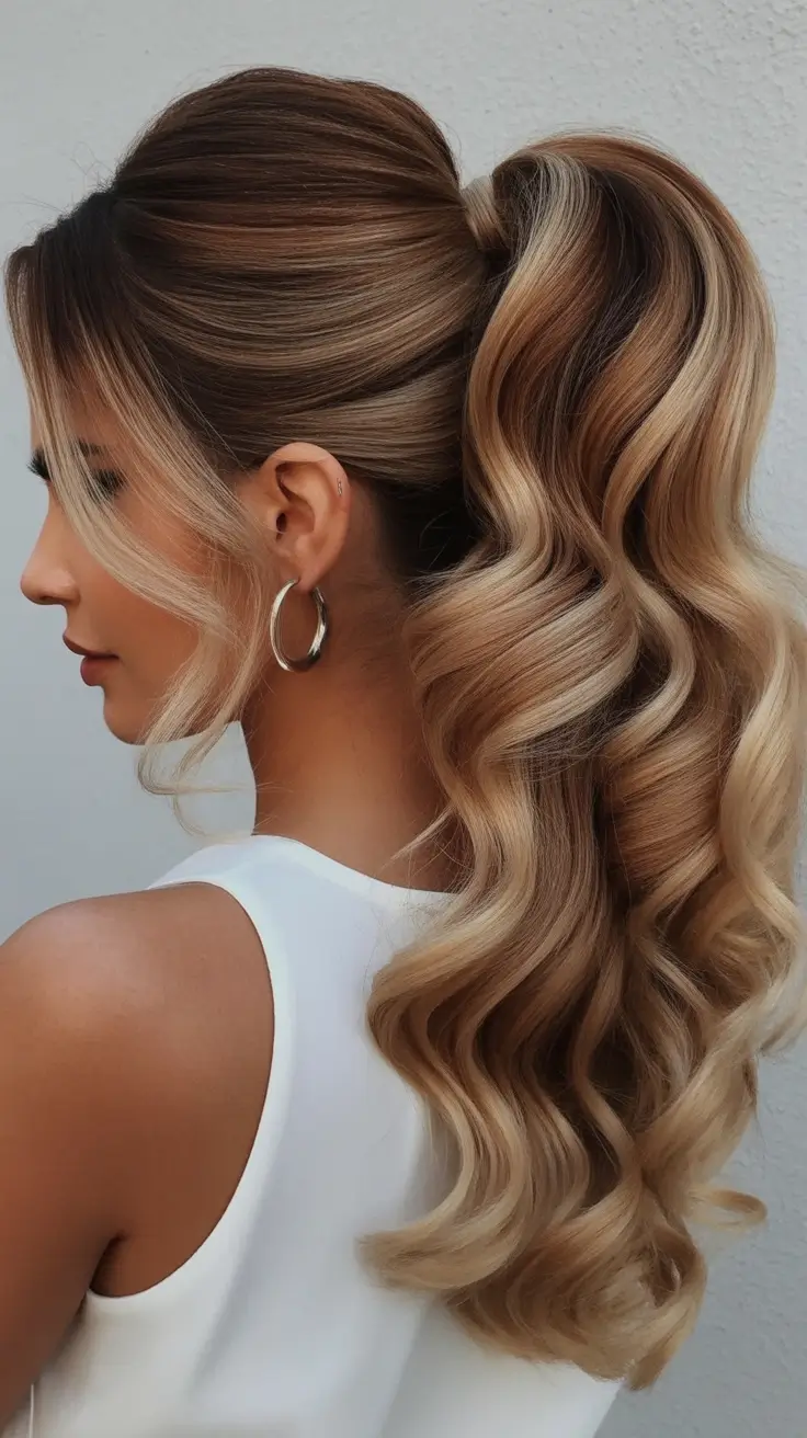 Elegant long hairstyles 2026 Caramel Waves With Soft Volume
