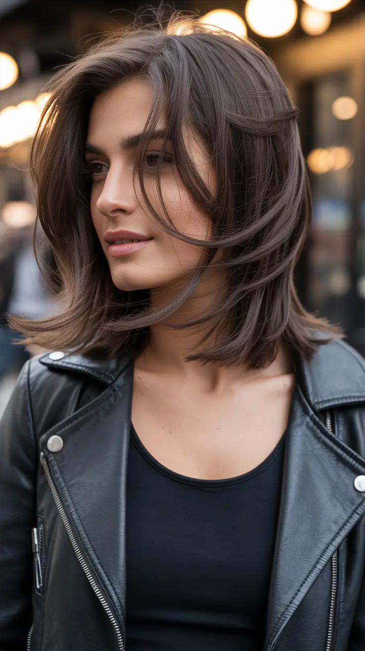 Layered haircut ideas 2026 Windswept Medium Layers