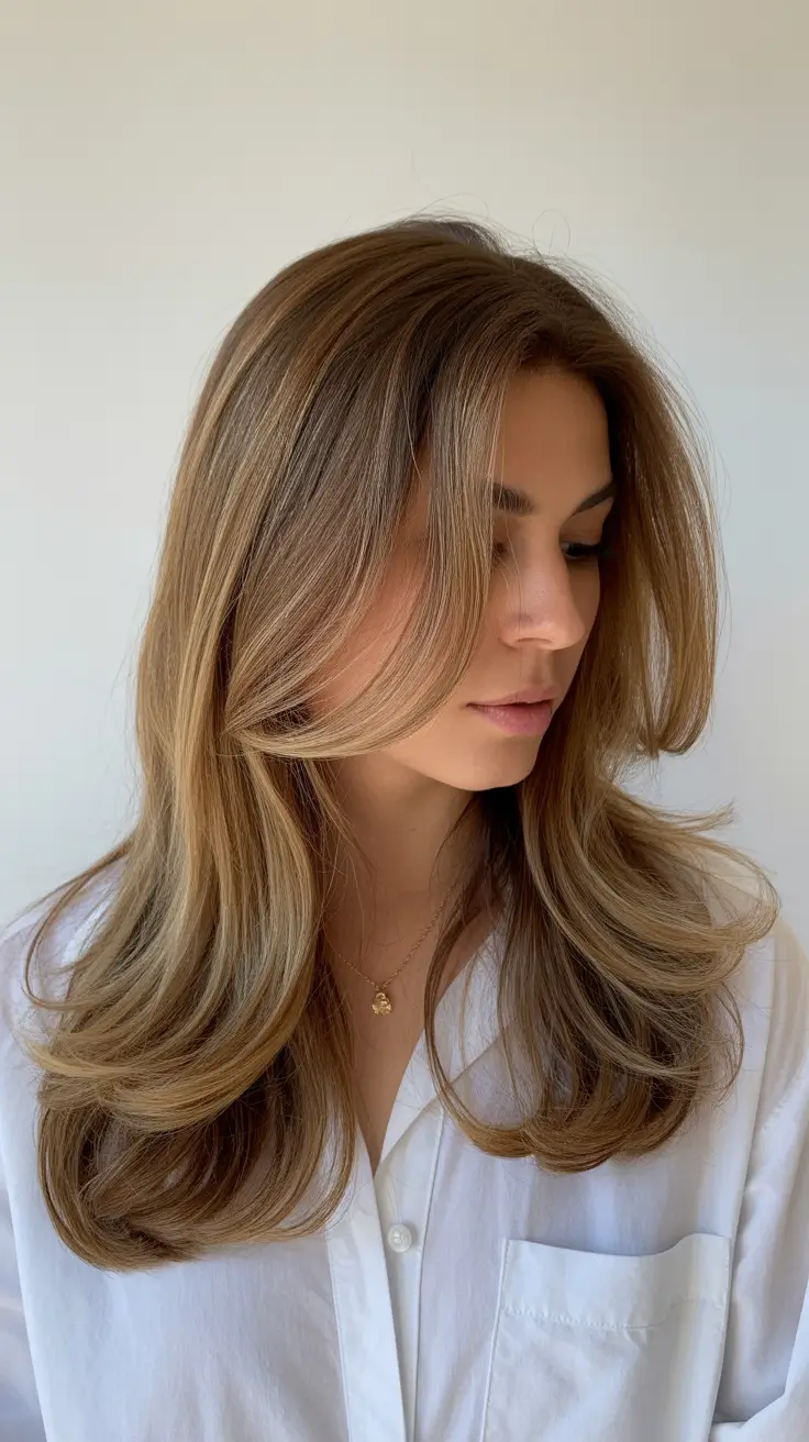 Layered haircut ideas 2026 Long Soft Layers Smooth Bounce