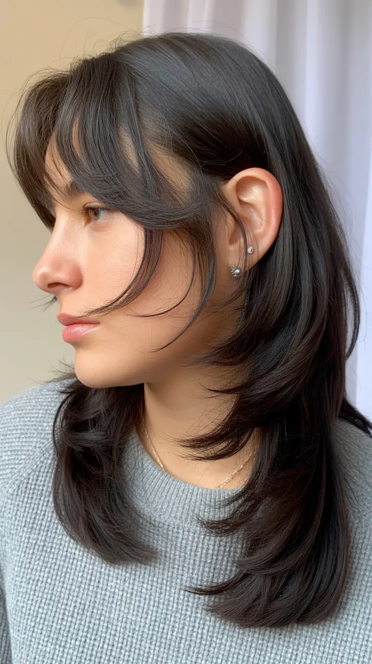 Layered haircut ideas 2026 Korean inspired medium layers